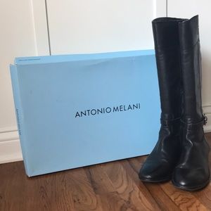 Black Antonio Melani Riding Boots 8.5